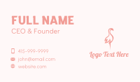 Pink Flamingo Beauty Business Card Design