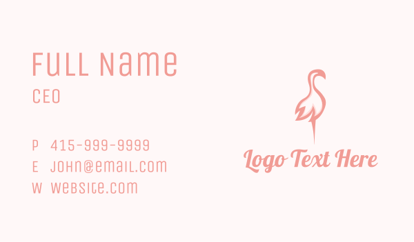 Pink Flamingo Beauty Business Card Design Image Preview
