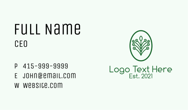 Green Plant Garden Business Card Design Image Preview