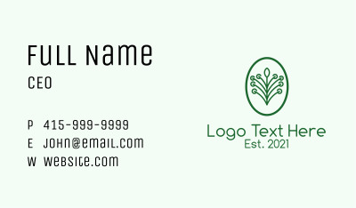 Green Plant Garden Business Card Image Preview