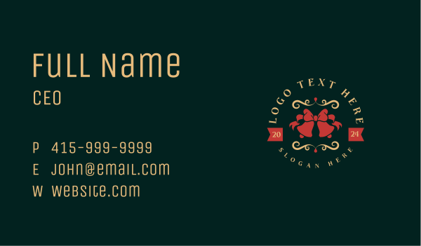 Christmas Decor Bell Business Card Design Image Preview