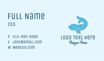 Swimming Fresh Fish  Business Card Image Preview