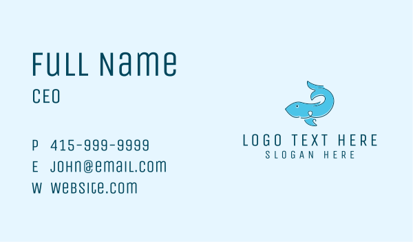 Swimming Fresh Fish  Business Card Design Image Preview