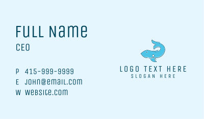 Swimming Fresh Fish  Business Card Image Preview