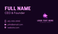 Purple Wild Wolf Business Card Image Preview