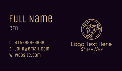 Bronze Celtic Knot Business Card Image Preview