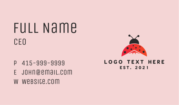 Ladybug Peak  Business Card Design