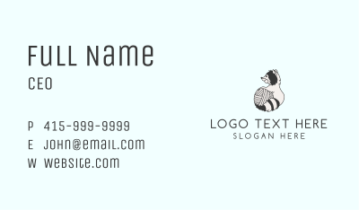 Racoon Yarn Ball  Business Card Image Preview