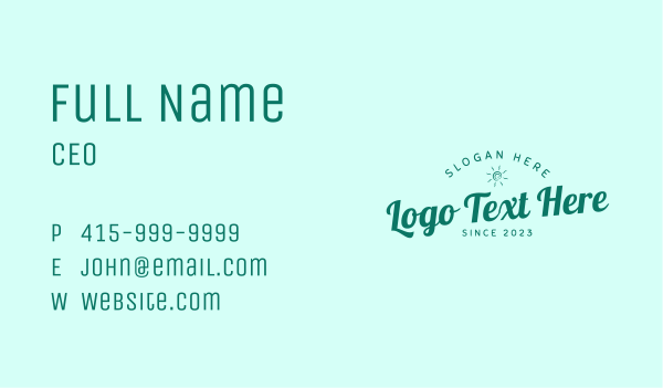 Casual Classic Wordmark Business  Business Card Design Image Preview