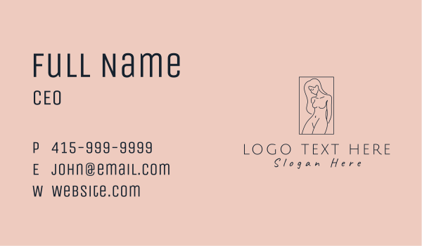 Nude Adult Woman Business Card Design Image Preview