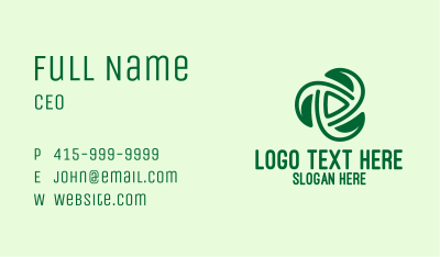 Green Leaf Spiral  Business Card Image Preview