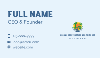 Palm Tree Beach Sun Business Card Image Preview