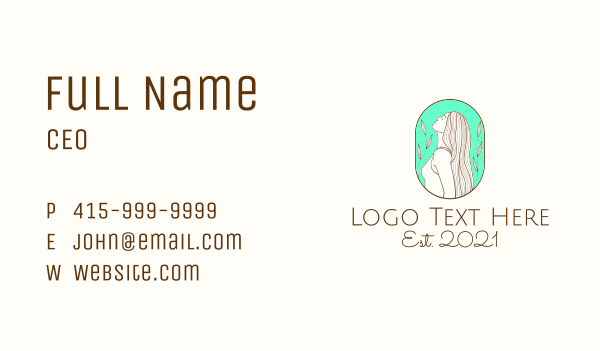 Woman Natural Spa Business Card Design Image Preview
