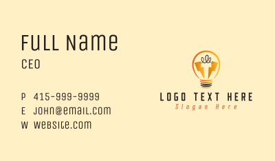 Light Bulb Electricity Business Card Image Preview
