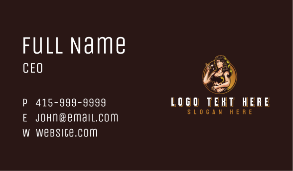 Sexy Seductive Woman Business Card Design Image Preview