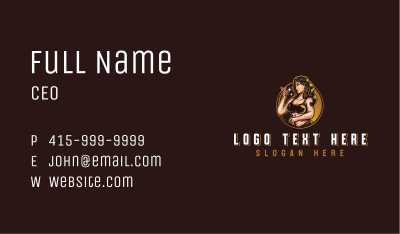 Sexy Seductive Woman Business Card Image Preview