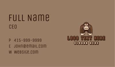 Grumpy Gaming Gorilla Business Card Image Preview