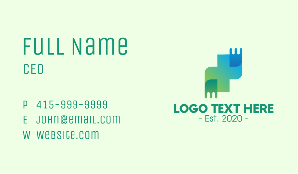 Modern Gradient Medical Cross Business Card Design Image Preview