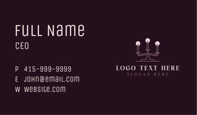 Candle Candelabra Decor Business Card Image Preview