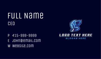 Gaming Elephant Beast Business Card Image Preview