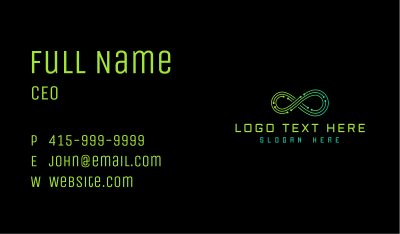 Gradient Tech Loop Business Card Image Preview
