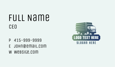 Gradient Truck Delivery Business Card Image Preview