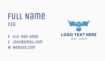 Blue Flight Airline  Business Card