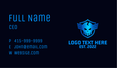 Skull Shield Airforce Business Card Image Preview