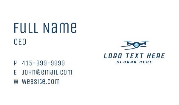 Propeller Drone Surveillance Business Card Design Image Preview