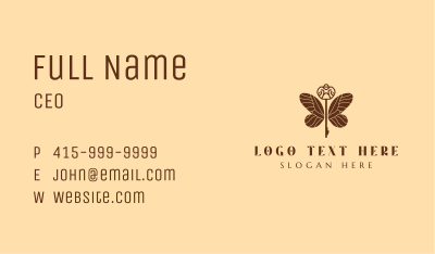 Brown Butterfly Key Business Card Image Preview