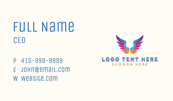 Religious Angel Wings Business Card Design Image Preview