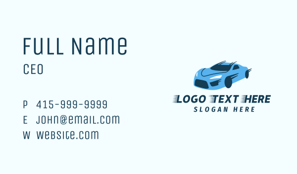 Sports Car Racing Vehicle Business Card Design Image Preview
