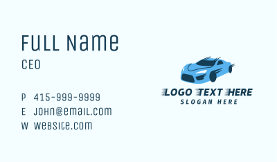 Sports Car Racing Vehicle Business Card Image Preview