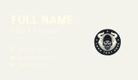 Smoking Skeleton Skull Business Card Design