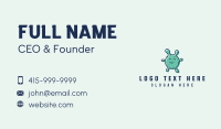 Teal Coronavirus Mascot Business Card Image Preview