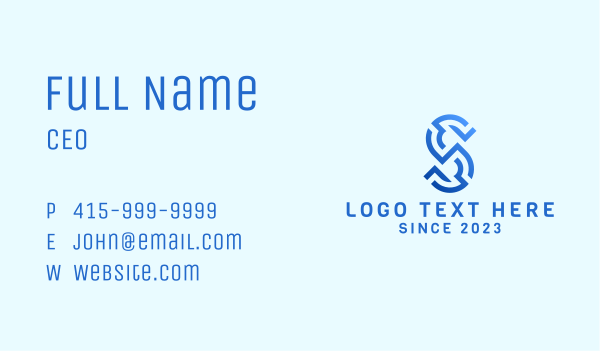 Maze Tech Letter S Business Card Design Image Preview