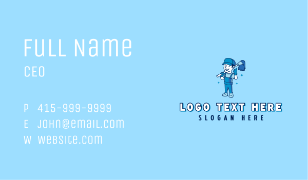 Disinfection Cleaner Janitor Business Card Design Image Preview