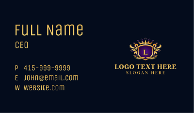 Shield Crest Crown Business Card Image Preview