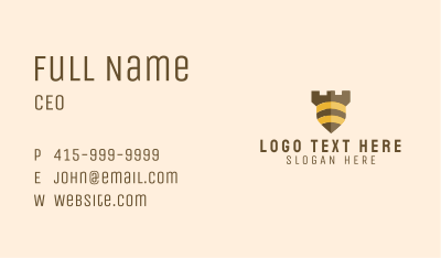 Bee Security Shield Business Card Image Preview