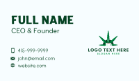 Marijuana Leaf Beverage Business Card Design