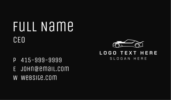 Auto Racing Vehicle  Business Card Design Image Preview