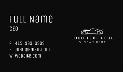 Auto Racing Vehicle  Business Card Image Preview