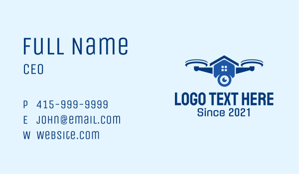Home Security Drone Business Card Design Image Preview