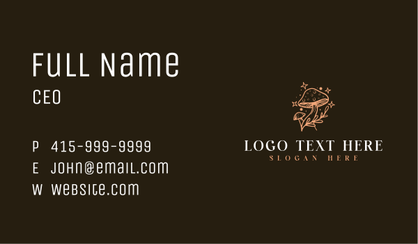 Therapeutic Herbal Shrooms Business Card Design Image Preview