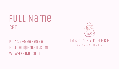 Mother Infant Childcare Business Card Image Preview