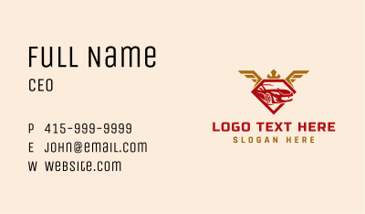 Premium Diamond Car Wings Business Card Image Preview