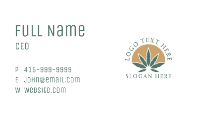 Herbal Marijuana Leaf Business Card Image Preview