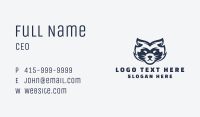 Tough Gaming Raccoon Business Card Image Preview