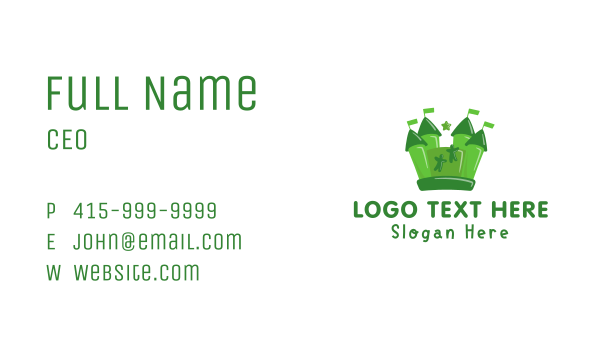 Inflatable Bounce Castle Playground Business Card Design Image Preview