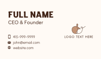 Monoline Cute Rat  Business Card Image Preview